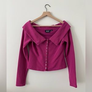 Maeve by Anthropologie Pink Long-Sleeve Top